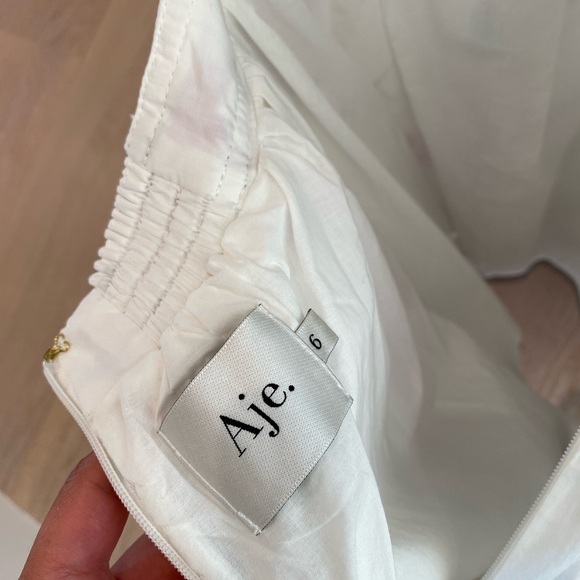 Aje Drift Puff Sleeve Cotton Mini Dress - Picture 6 of 7